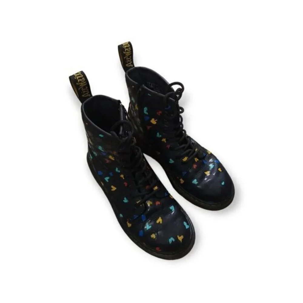 Doc Dr Martens Wild Heart Pascal Side Zip Combat Boots‎ Girls 3 US